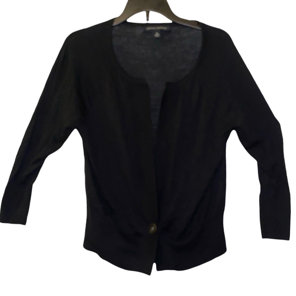 Banana Republic - Womens Black Cropped Long Sleeve Sweater (Size: Small)